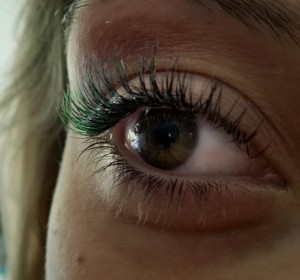 Green lashes 