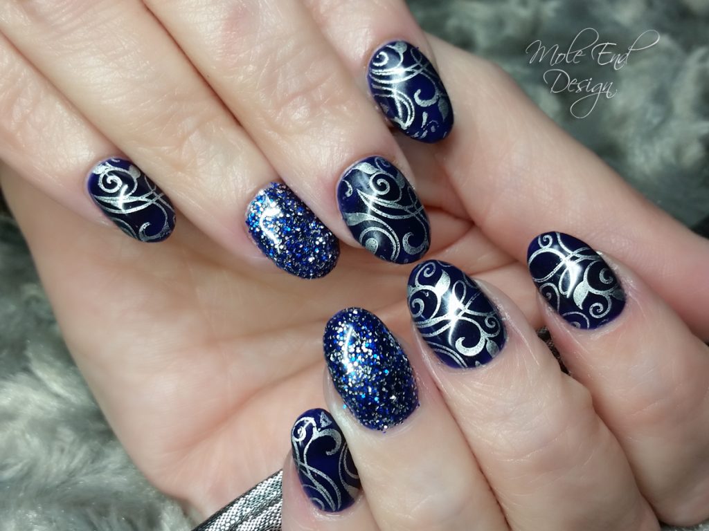 Glitter and stamping