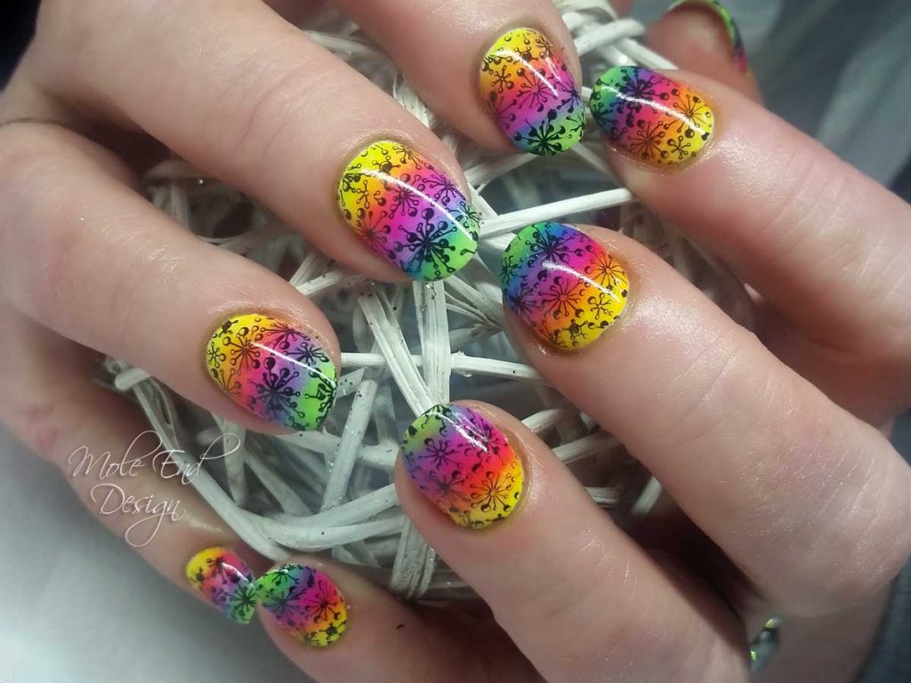 Neon fade with stamping