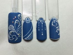 Wedgewood  blue swatches with 3d gel